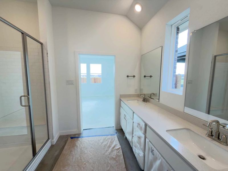 Primary Bathroom Construction Progress featuring the Timeless Collection