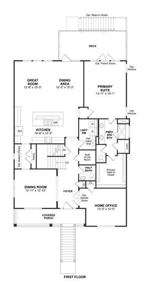 2D floor plan layout for the Capers by K. Hovnanian® Homes in Liberty Hill Farm, Mount Pleasant, SC (Image 3). 2D floor plan layout for the Capers by K. Hovnanian® Homes in Liberty Hill Farm, Mount Pleasant, SC (Image 3).