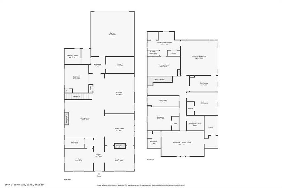 2D floor plan layout of this home in , Dallas, TX (Image 4).