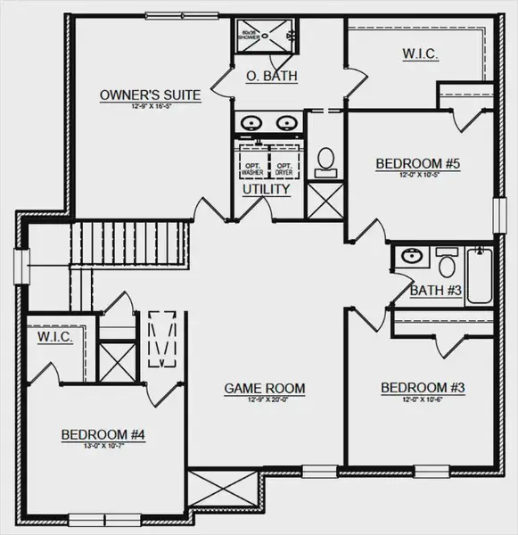 2D floor plan layout for the Kinsley by Cambridge Homes in Rolling Ridge, Van Alstyne, TX (Image 10).