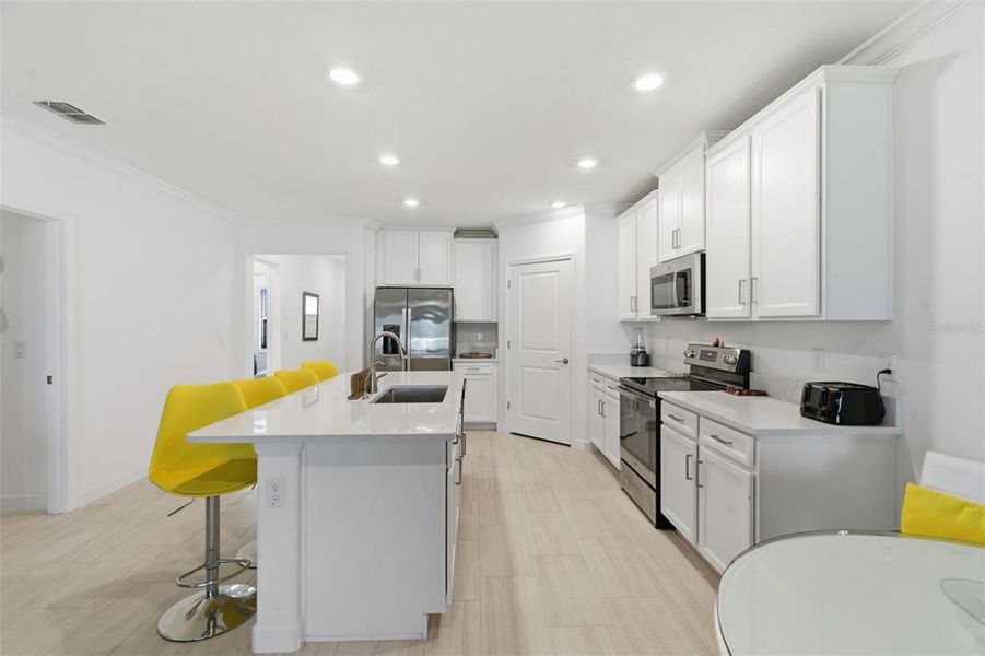 Furnished interior view inside a new home in Mirada Active Adult: Active Adult Villas, San Antonio (Image 16). Furnished interior view inside a new home in Mirada Active Adult: Active Adult Villas, San Antonio (Image 16).