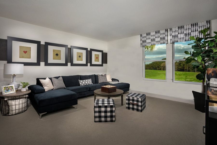Representative furnished interior of a home built from the 2566 by KB Home in Silver Lake Estates II, Leesburg (Image 7).