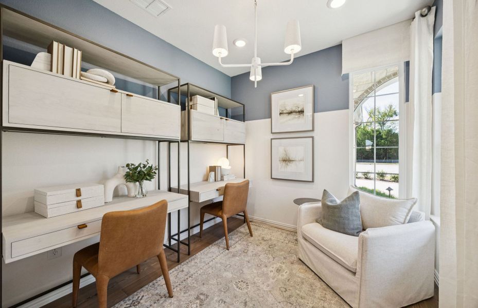 Representative furnished interior of a home built from the Compass by Del Webb in Del Webb at Trinity Falls, McKinney (Image 11). Representative furnished interior of a home built from the Compass by Del Webb in Del Webb at Trinity Falls, McKinney (Image 11).