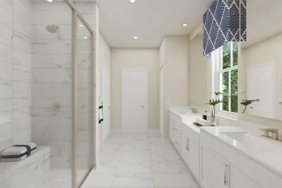 Representative furnished interior of a home built from the Glenmore Quick Move-In by Ryan Homes in Lakes at Riverbend, Navassa (Image 7).