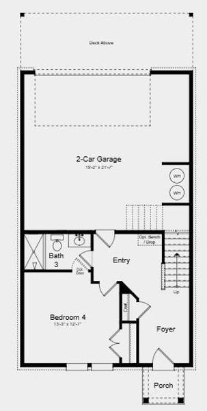 2D floor plan layout of this home in Dreycott, Lawrenceville, GA (Image 3).