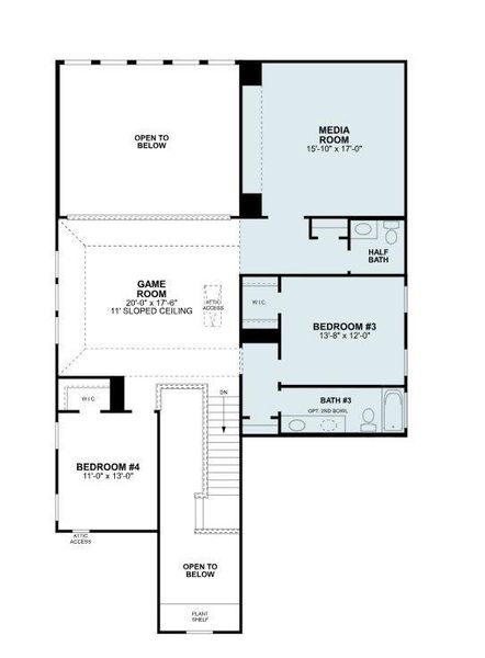 2D floor plan layout of this home in Lilyana, Celina, TX (Image 3).