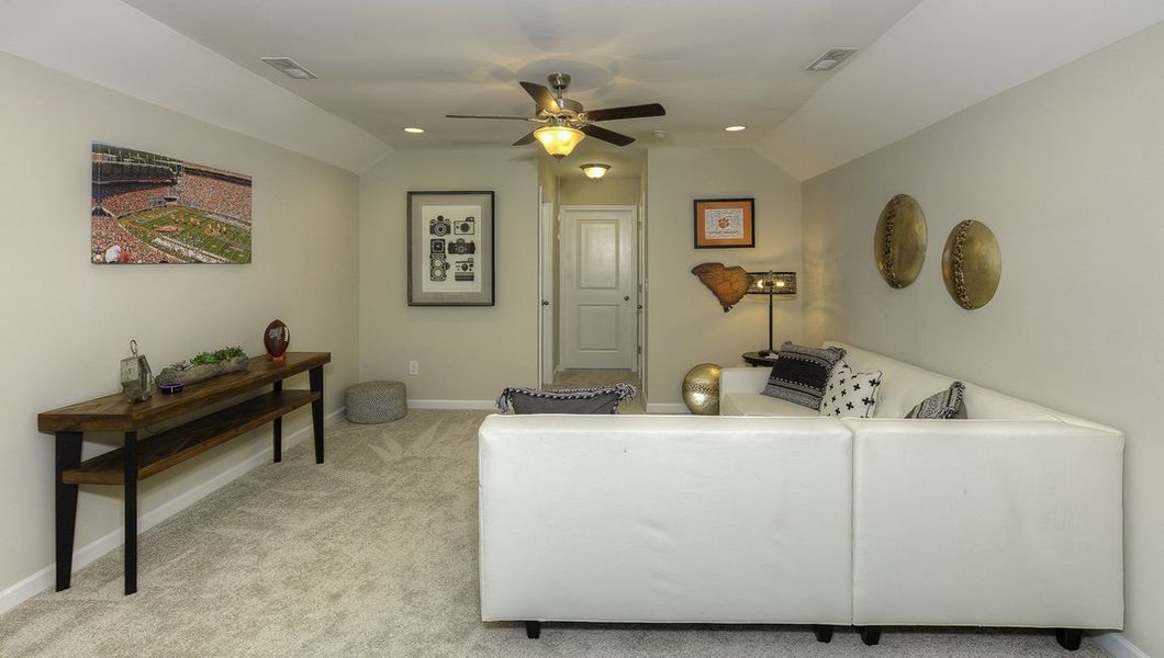 Furnished interior view inside a new home in Reserve at Tap Root Farms, Fletcher (Image 30). Furnished interior view inside a new home in Reserve at Tap Root Farms, Fletcher (Image 30).
