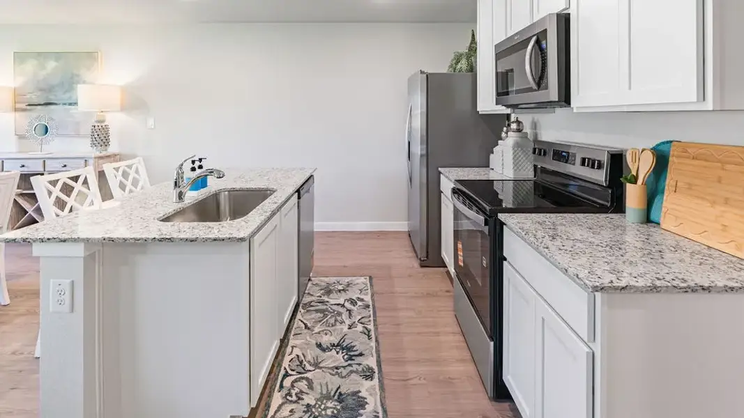Furnished interior view inside a new home in Fisher's Cove, Aransas Pass (Image 4).