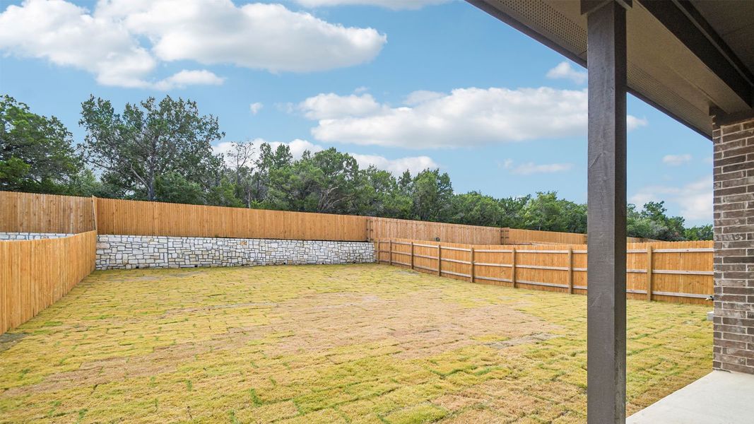 Exterior details and patio area of a home in Rosenbusch Ranch, Leander (Image 20).