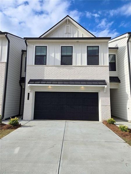 Front exterior of a new home in , Lawrenceville, GA, highlighting curb appeal (Image 25).