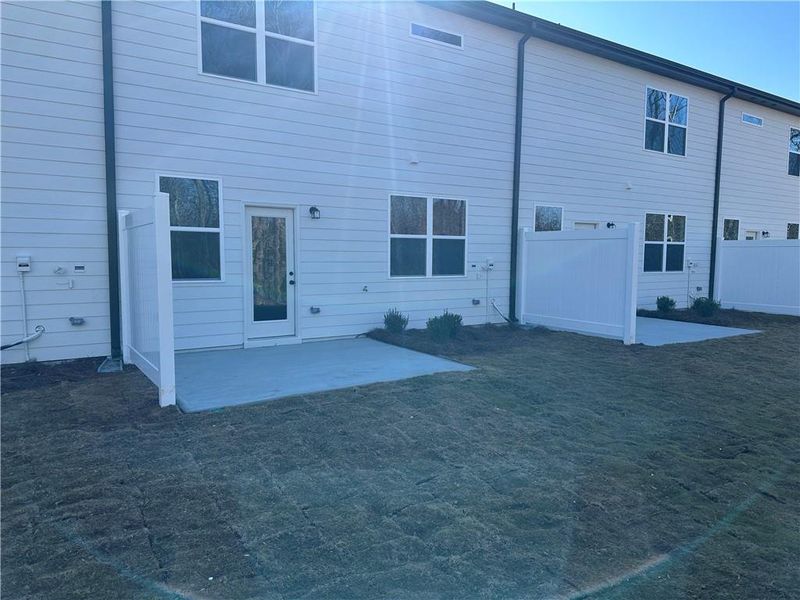 Exterior details and patio area of a home in Millstone at Mundy Mill, Gainesville (Image 16).