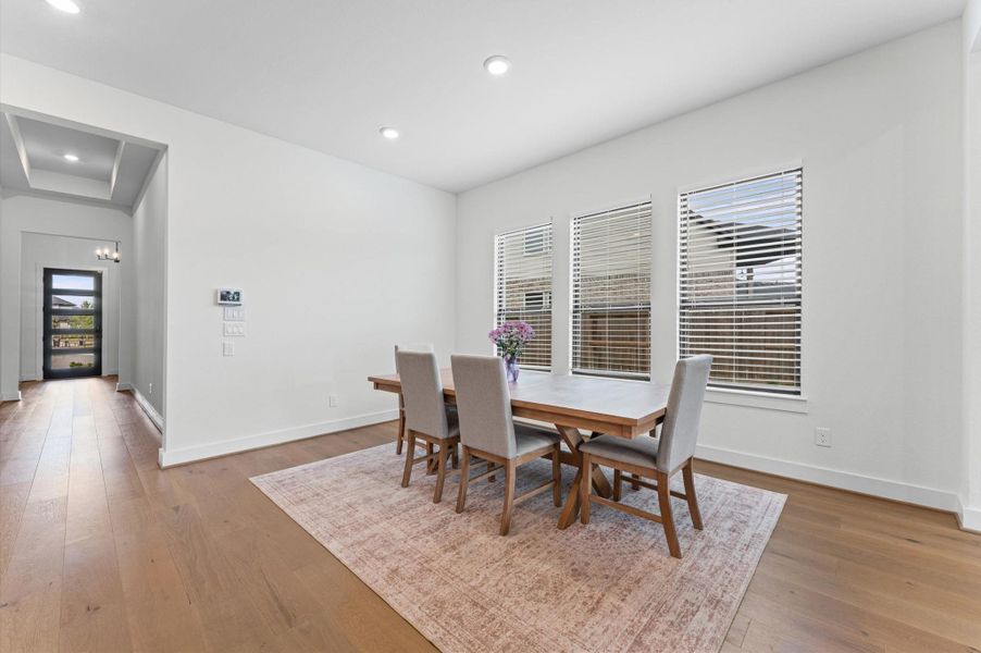 Bright and open dining space flows seamlessly into the main living areas — perfect for everyday meals or hosting without feeling cramped.