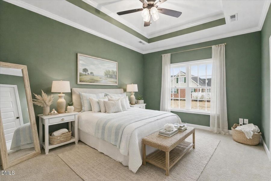 Coastal serenity in a cozy bedroom