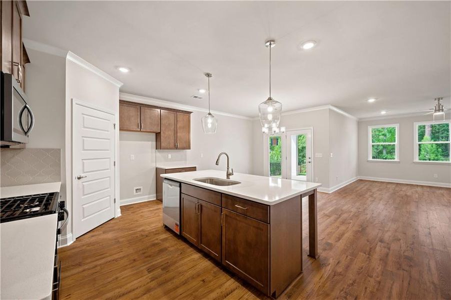 Furnished interior view inside a new home in Oak Ridge Meadows - Active Adult, Locust Grove (Image 8).
