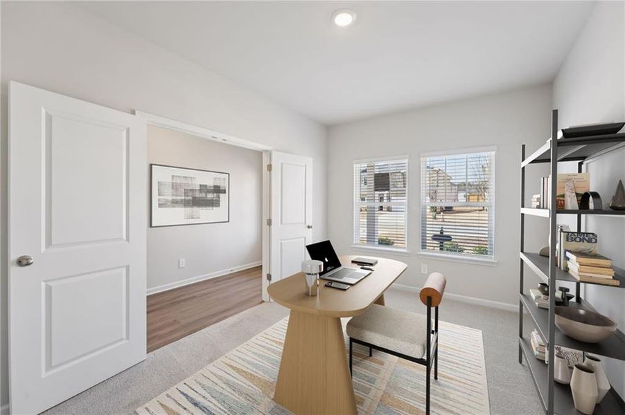 Furnished interior view inside a new home in Creekside at Oxford Park, Fairburn (Image 18).