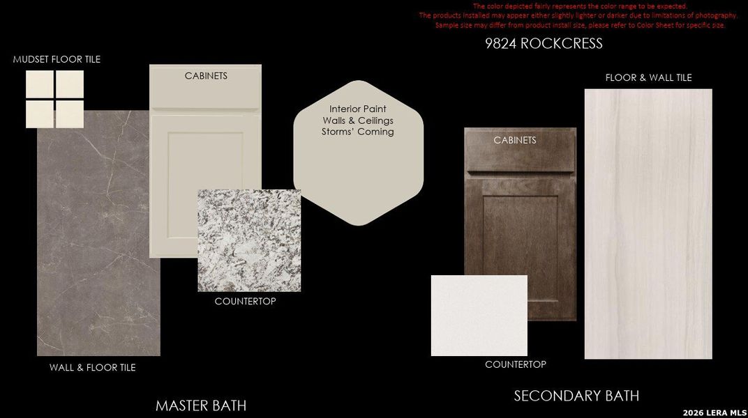 Sample of building materials used in homes in Windsong, Boerne (Image 12).