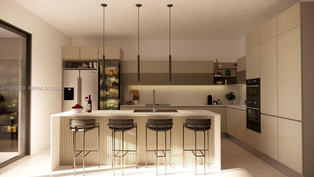 Furnished interior view inside a new home in , Fort Lauderdale (Image 10).