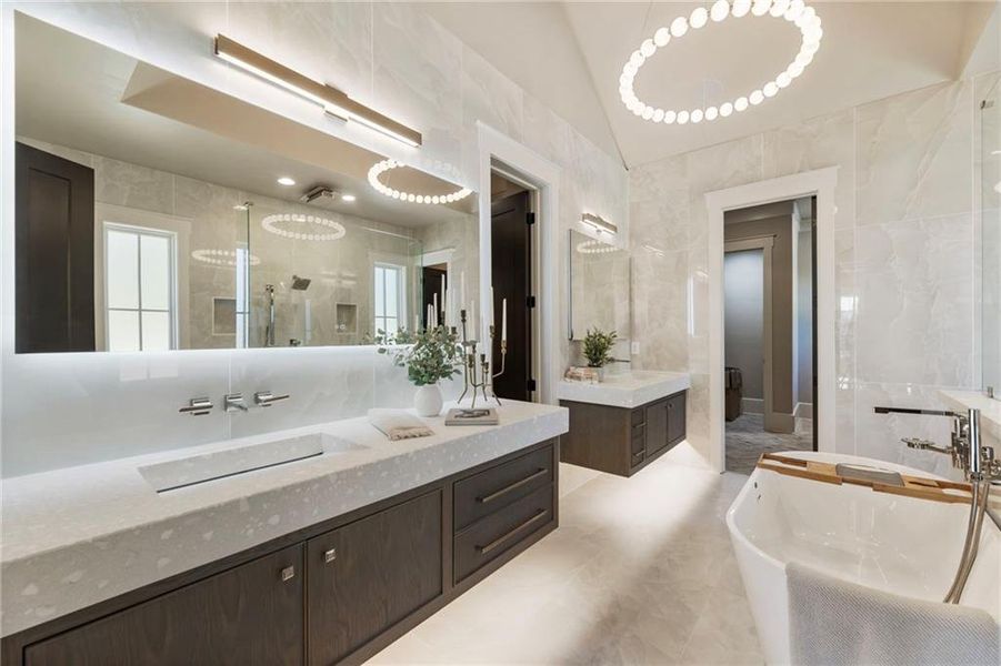 Furnished interior view inside a new home in , Alpharetta (Image 60).