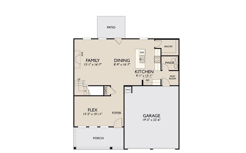 2D floor plan layout for the Baker by Ashton Woods in Langston Reserve, Cartersville, GA (Image 4).