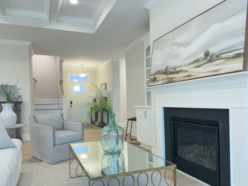 Representative furnished interior of a home built from the Kauai by Bill Clark Homes in The Sanctuary at Sunset Beach, Sunset Beach (Image 10).