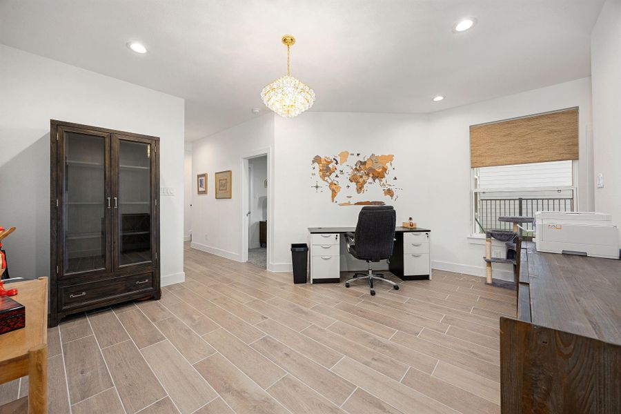 This area can be an office, movie room, workout room etc