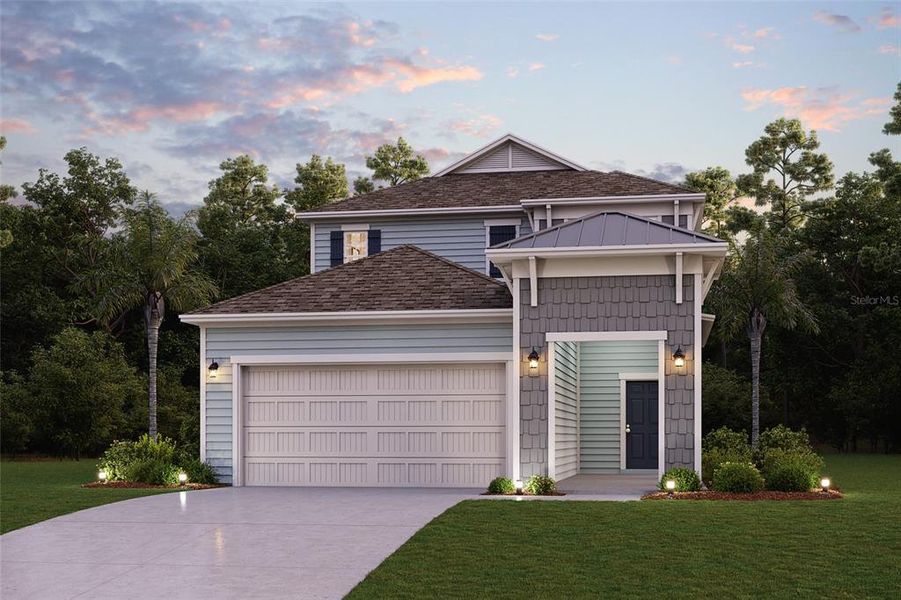 Front exterior of a new home in , Palm Coast, FL, highlighting curb appeal (Image 24). Front exterior of a new home in , Palm Coast, FL, highlighting curb appeal (Image 24).