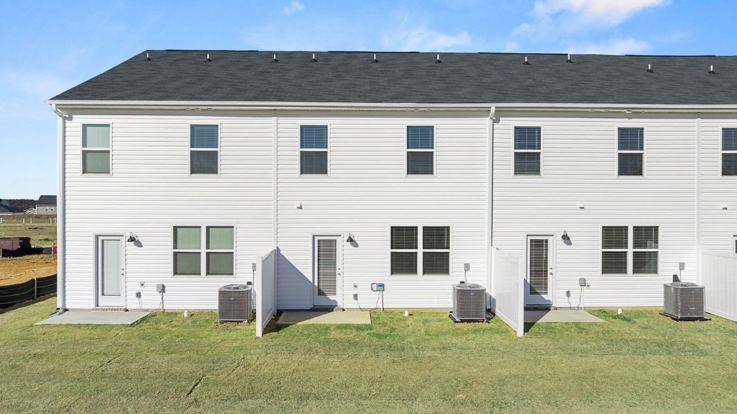 Exterior details and patio area of a home in Weatherstone, Grovetown (Image 4). Exterior details and patio area of a home in Weatherstone, Grovetown (Image 4).
