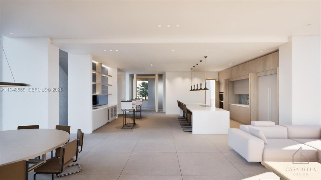 Furnished interior view inside a new home in , Miami Beach (Image 5).