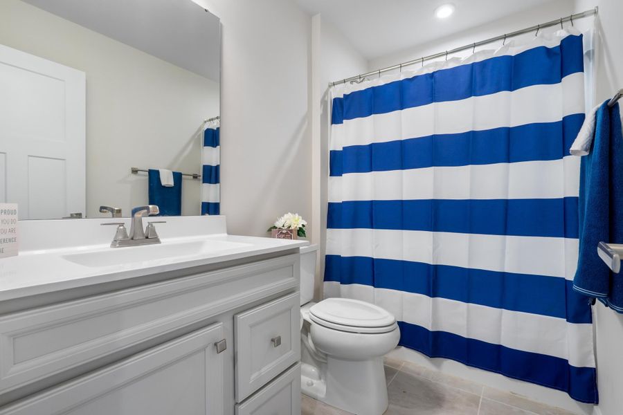 Furnished interior view inside a new home in , Santee (Image 8).