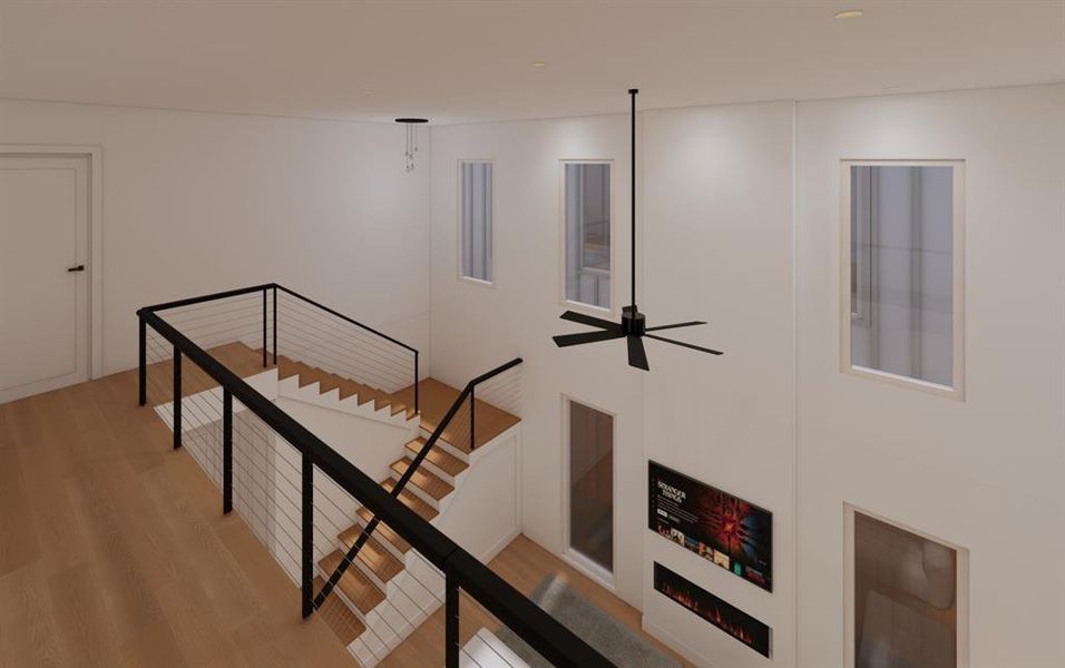 Detailed view of wood finished floors