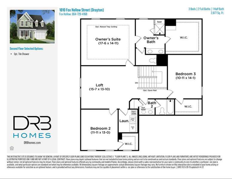 2D floor plan layout of this home in Fox Hollow, Spartanburg, SC (Image 4).