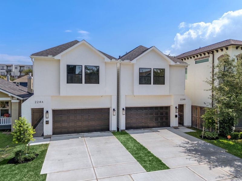 Front exterior of a new home in , Houston, TX, highlighting curb appeal (Image 1).