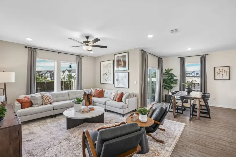 Representative furnished interior of a home built from the Sparrow by Taylor Morrison in Longview, Del Valle (Image 10).