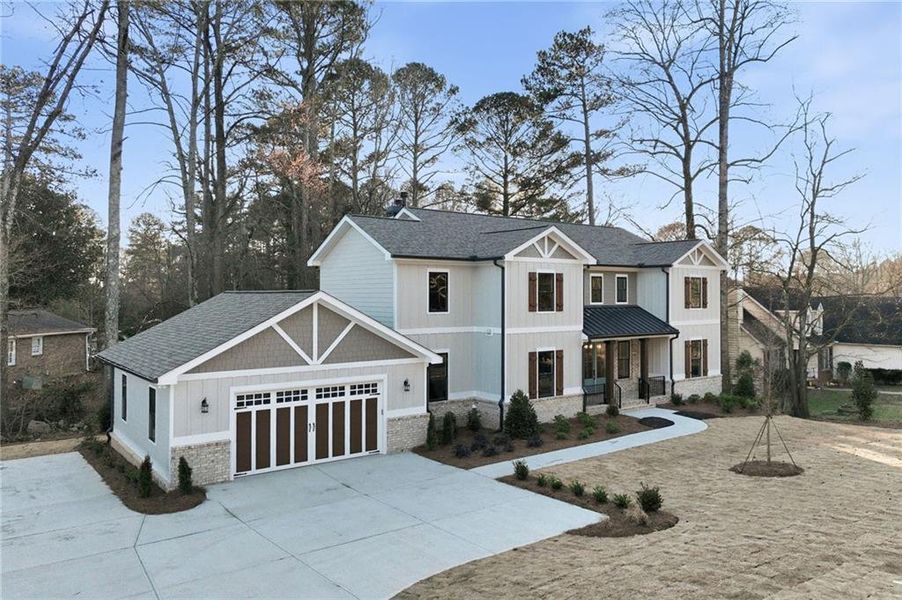 Front exterior of a new home in , Buford, GA, highlighting curb appeal (Image 28).