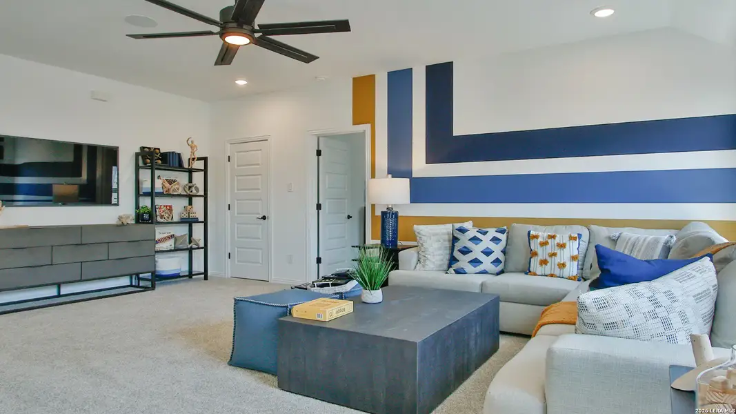 Furnished interior view inside a new home in Prairie Green, Converse (Image 7). Furnished interior view inside a new home in Prairie Green, Converse (Image 7).