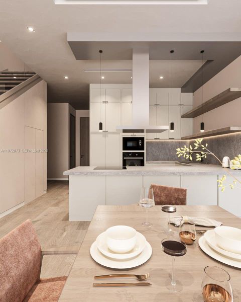 Furnished interior view inside a new home in , Miami (Image 10).