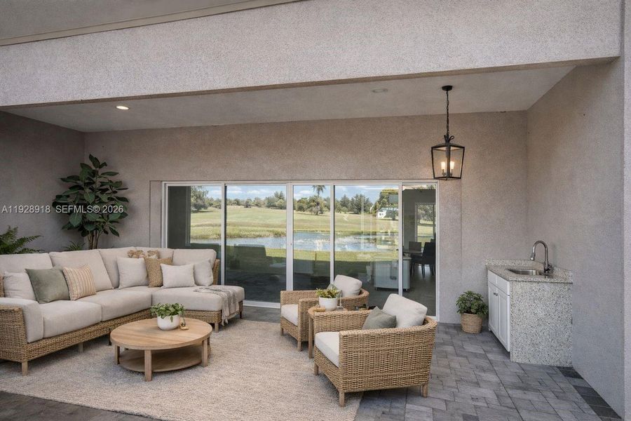 Exterior details and patio area of a home in , Sebring (Image 30).