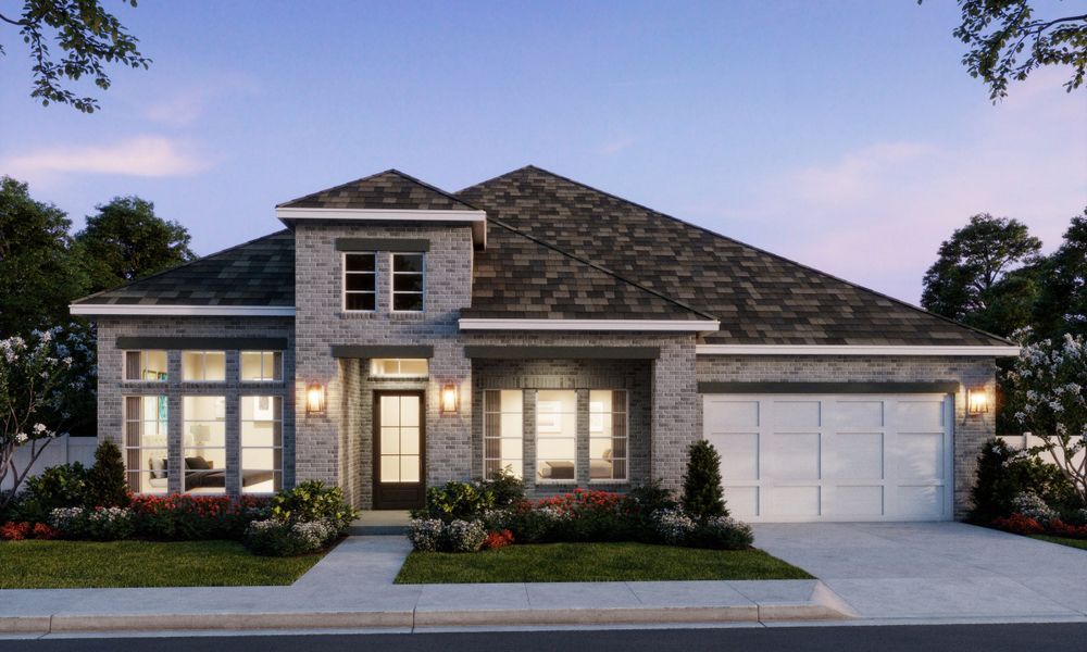 Representative exterior photo of a completed home built from the Chloe III by Southgate Homes in Windsong Ranch 71' Series, Prosper, TX (Image 23).
