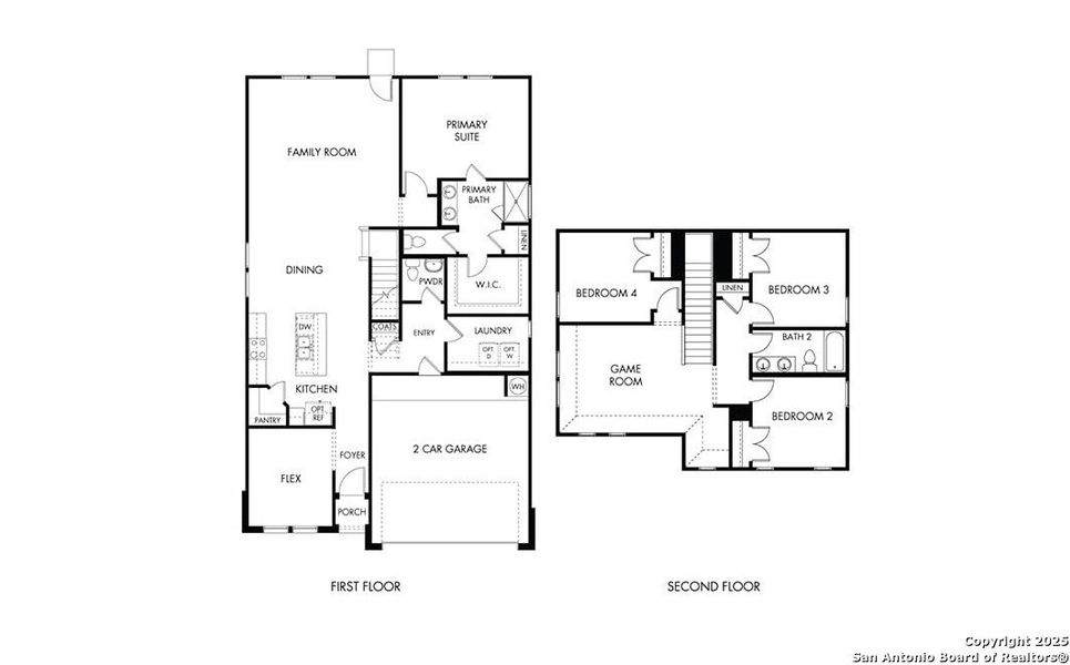 2D floor plan layout of this home in Lark Canyon, New Braunfels, TX (Image 3).