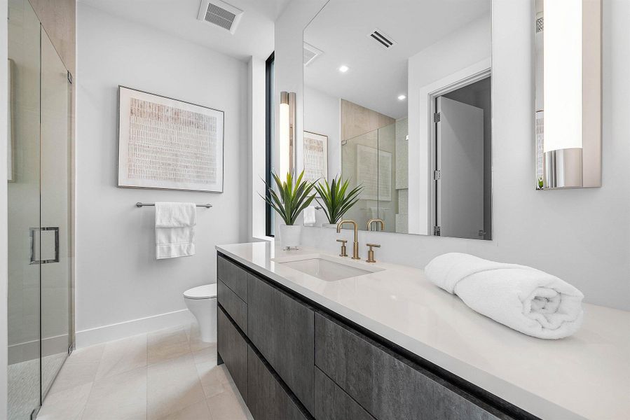 Furnished interior view inside a new home in , Delray Beach (Image 17). Furnished interior view inside a new home in , Delray Beach (Image 17).