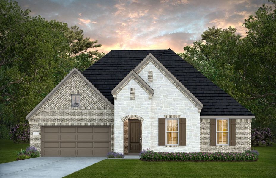Representative exterior photo of a completed home built from the Boling by Pulte Homes in Blue Creek Trails, Richmond, TX (Image 12). Representative exterior photo of a completed home built from the Boling by Pulte Homes in Blue Creek Trails, Richmond, TX (Image 12).