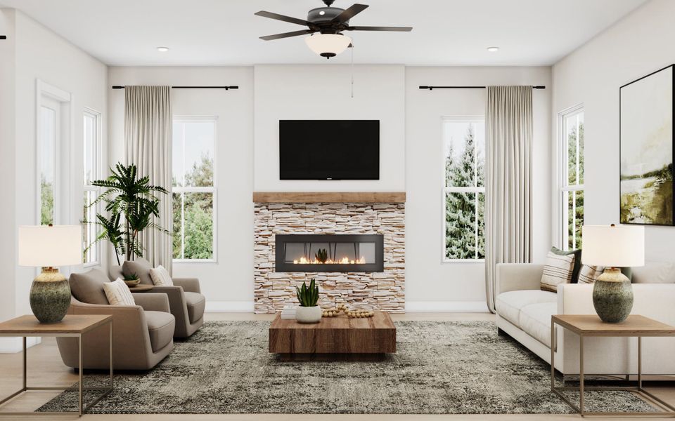 Representative furnished interior of a home built from the Toccoa by Beazer Homes in Estates at Daves Creek, Cumming (Image 6).
