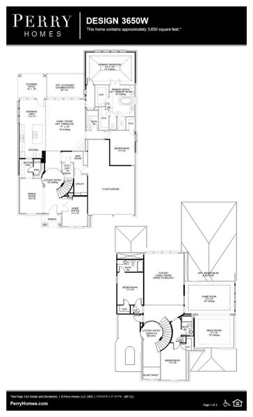 2D floor plan layout of this home in Valencia 60', Manvel, TX (Image 2).