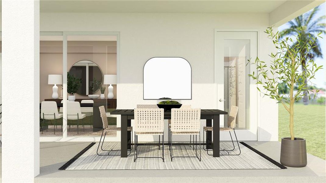 Exterior details and patio area of a home in Bridgewalk: Executive Collection, St. Cloud (Image 2). Exterior details and patio area of a home in Bridgewalk: Executive Collection, St. Cloud (Image 2).