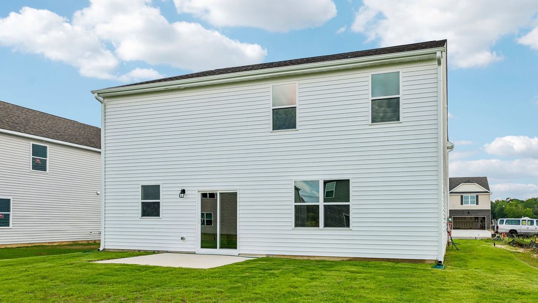 Exterior details and patio area of a home in Shahbain Reserve, Raeford (Image 3).