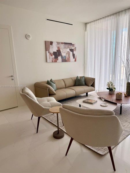 Furnished interior view inside a new home in Aston Martin Residences, Miami (Image 18). Furnished interior view inside a new home in Aston Martin Residences, Miami (Image 18).