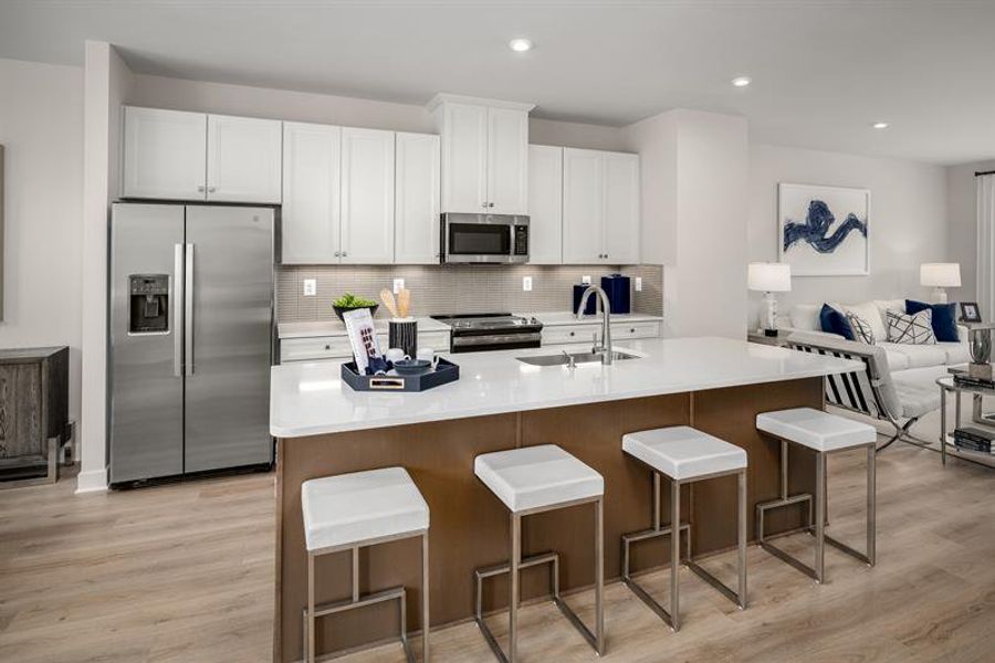 Representative furnished interior of a home built from the Sonata by Ryan Homes in Moore Farm Townhomes, Indian Trail (Image 5).