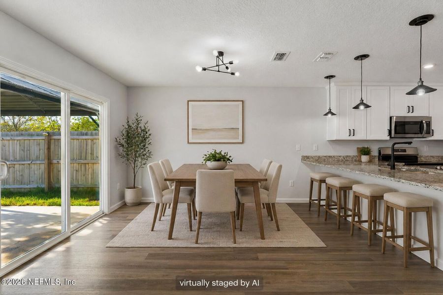 Furnished interior view inside a new home in , Jacksonville (Image 9).