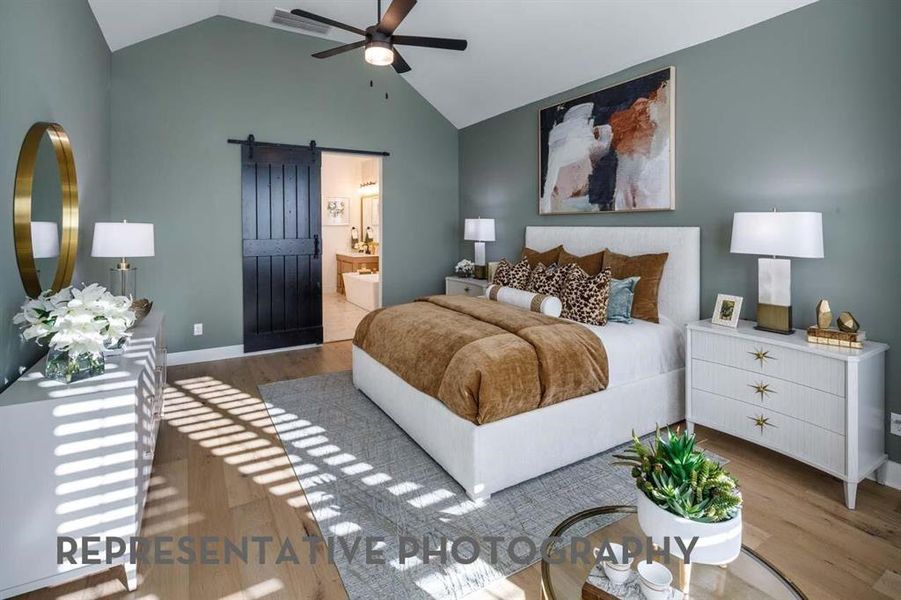 Furnished interior view inside a new home in Star Trail, Prosper (Image 29).