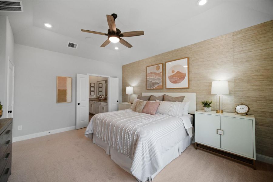 Furnished interior view inside a new home in Elyson: Elyson Duets, Katy (Image 13).